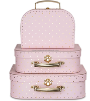 Emballage en papier rigide, Logo personnalisé de luxe, avec poignée, pour vêtements, coffret cadeau pour bébé, 50 pièces
