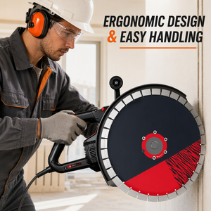 Rainureuse murale industrielle sans balais 4200W, machine de découpe de <span class=keywords><strong>béton</strong></span> portative, profondeur de coupe 160mm, coupe-bord <span class=keywords><strong>électrique</strong></span>, capacité de coupe arrondie 420mm - Product Image 4