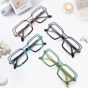 Multilayer Acetate Optical Frames Eyewear Manufacturers Oem Square Glasses Frames For Optical Lenses