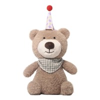 Ours en peluche de fête premium de 28 cm, conforme à la norme ASTM EN71, doux et agréable au toucher, idéal comme cadeau d'anniversaire