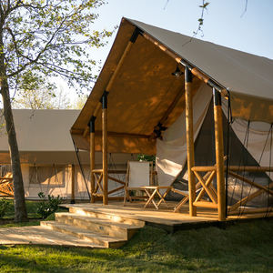 Carpa de Safari con Techo a Dos Aguas Personalizada, Hotel al Aire Libre con Baño para Glamping de Lujo, <span class=keywords><strong>Retiro</strong></span> Vacacional - Product Image 5
