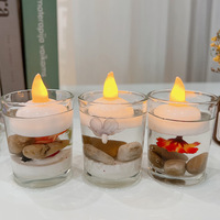 Bougie flottante à succès qui s'illumine instantanément en contact avec l'eau, bougie électronique LED décorative imperméable