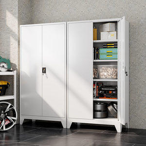 Armoire de bureau métallique, armoire verticale, armoire à dossiers en acier, armoire de garage robuste avec roulettes - Product Image 6