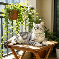 Collier pour chat réglable de luxe, design écologique, en polyester, avec pendentif floral, accessoire de collier, déverrouillage rapide et sécurisé