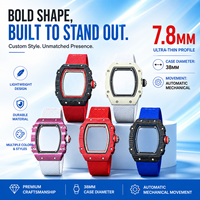 Versi terbaru dan tertinggi 6702 casing serat karbon ultra-tipis 7.8mm jam tangan mekanik olahraga bisnis pria original