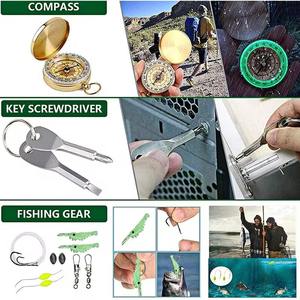 33 इन 1 कैम्पिंग सर्वाइवल गियर टूल किट एडवेंचर रोड ट्रिप टैक्टिकल एसेंशियल कूल गैजेट्स हाइकिंग इमरजेंसी सर्वाइवल किट - Product Image 6