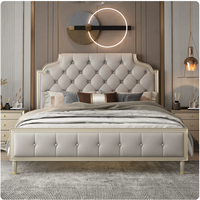 Lit mural de luxe en bois massif, style moderne, taille complète avec rangement, dossier souple, gain de place pour chambre principale