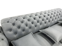 Chesterfield Wohnzimmer möbel Voll italienische Leder couch Dreisitzer-Sofa mit reversibler Rückenlehne