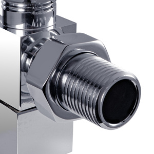 IVANCI Vannes de <span class=keywords><strong>radiateur</strong></span> carrées modernes Chrome pour porte-serviettes de <span class=keywords><strong>chauffage</strong></span> <span class=keywords><strong>central</strong></span> à domicile - Product Image 5