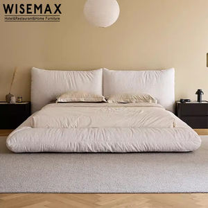 Кровать WISEMAX FURNITURE с большим изголовьем, кожаная, мягкая, с итальянской обивкой, мебель для спальни, роскошная современная кровать размера «<span class=keywords><strong>king</strong></span>-<span class=keywords><strong>size</strong></span>» - Product Image 2