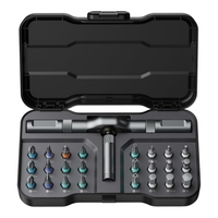 Kit d'outils de réparation compact et portable 24-en-1 et 42-en-1 : Jeu de tournevis magnétiques à cliquet multi-embouts détachable pour le bricolage