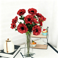 Kunstmatige anemoon, bloemen DIY bloemstukdecoraties, gebruikt voor het decoreren van de keuken en woonkamer, huisdecoratie