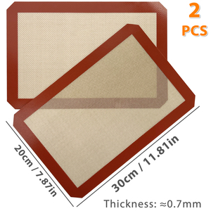 Ensemble <span class=keywords><strong>de</strong></span> tapis <span class=keywords><strong>de</strong></span> <span class=keywords><strong>cuisson</strong></span> en silicone antiadhésif <span class=keywords><strong>de</strong></span> qualité alimentaire pour four, pain, macarons et plaque à pâtisserie - Product Image 2