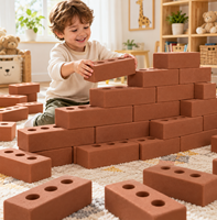 Jouets en blocs de grande taille, briques en mousse EVA, briques de construction simulées pour un jeu créatif