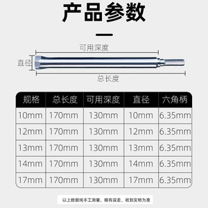 Clé à douille Fuxin 1/4 pouce à embout hexagonal en acier au chrome-vanadium pour outils de démontage - Product Image 3