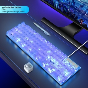 New RGB Transparent Gaming Keyboard Wired USB Mechanical Feel <b>Rainbow</b> Backlight for Laptop Gamer Home Office All Devices - Product Image 3
