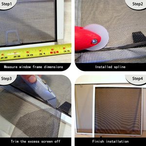 Nhà Máy Giá tùy chỉnh DIY thay thế sợi thủy tinh cửa sổ màn hình bền Dễ dàng cài đặt cho hiên cửa sổ - Product Image 5