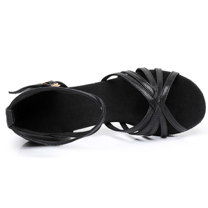 Zapatos de Baile al por Mayor para Niños, con Logotipo Personalizado, Tela Laminada, Sandalias Profesionales para Práctica de Salsa, Jazz, Baile Latino para Niñas - Product Image 3