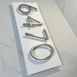 Placa de letrero de metal personalizada para exteriores, número de casa, letreros de dirección de casa, letrero de hotel, placa de número de puerta