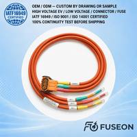Kabel Rakitan Sistem Pendingin Arus Tinggi 600V untuk Kipas Kabinet Penyimpanan Energi Baru, Kabel Harness Mobil, Custom
