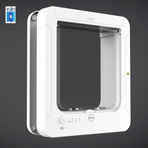 Porte électronique pour chien et <span class=keywords><strong>chat</strong></span>, porte automatique intelligente pour animaux de compagnie, rabat pour <span class=keywords><strong>chat</strong></span> avec micro <span class=keywords><strong>puce</strong></span>, capteur, clé - Product Image 1