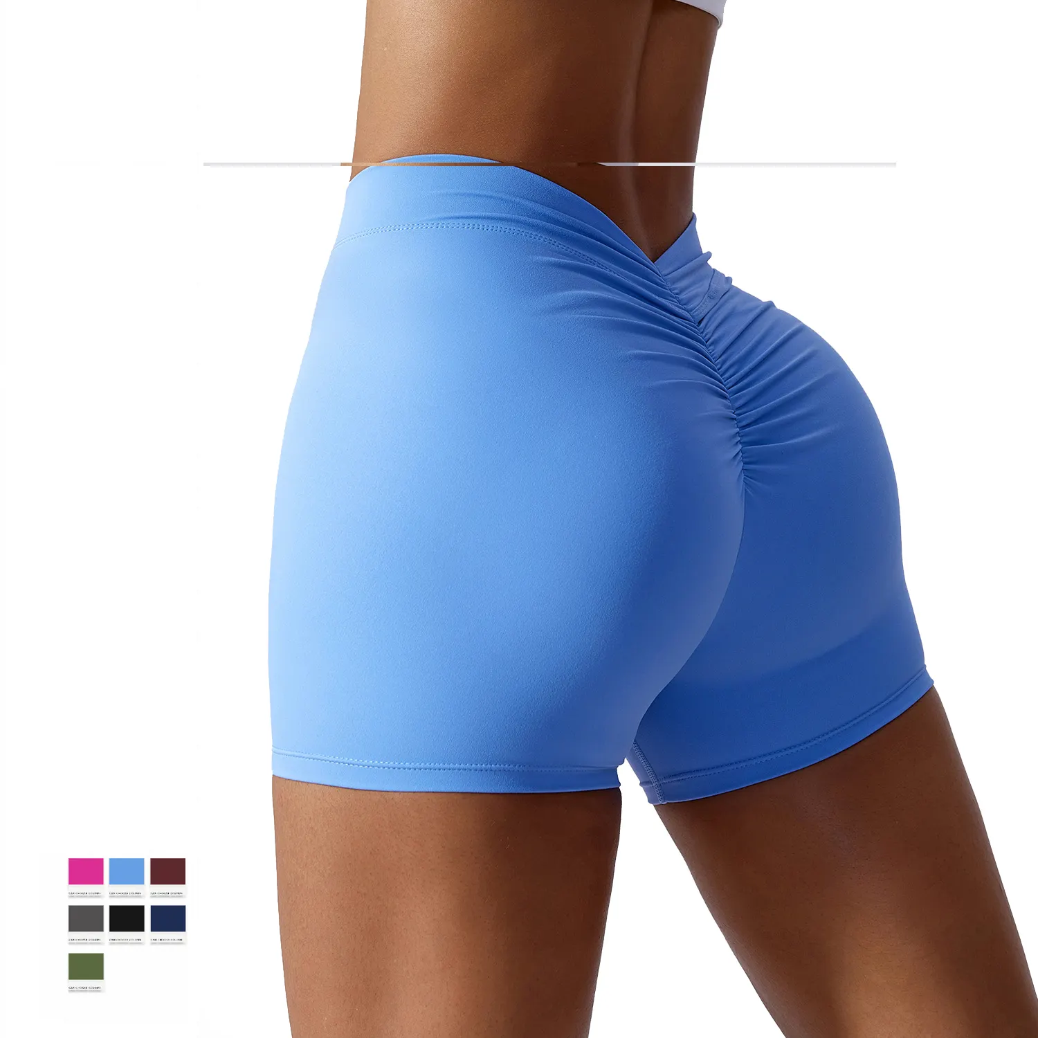 NEW Brushed Women's High Waist Yoga Pants Tummy Control Workout Ruched Butt Lifting Stretchy shorts