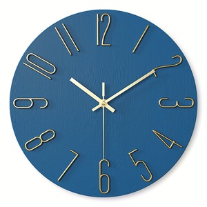Minimalist Round Wall <b>Clock</b> Silent Quartz Analog Hanging <b>Clock</b> Nordic Modern Beige Gold Tone for Living Room <b>Bedroom</b> - Product Image 6