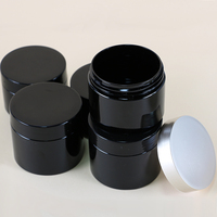 Pot pour animaux de compagnie en plastique mat Frost blanc noir couvercle vide emballage cosmétique conteneur cheveux soin crème Pot 50g 100g 5oz 200g 250g