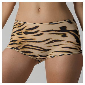 Pantaloncini Traspiranti da Donna a Vita Alta, Intimo con Stampa Leopardata, Boxer Elasticizzati Modellanti - Product Image 1