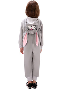 Tuta con Cappuccio da Coniglietta Pasquale per Bambine in Poliestere, Costume TV e Cinema, Outfit Festivo e Commovente per i Più Piccoli - Product Image 3