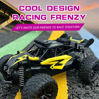 Voiture RC tout-terrain haute vitesse 2,4 GHz 1:18 pour enfants, véhicule télécommandé à quatre roues motrices avec éclairage