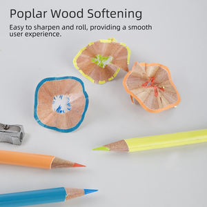Pensil warna kustom Macaron 12 buah pensil 24 warna pensil warna ujung ganda popler inti canggih - Product Image 4