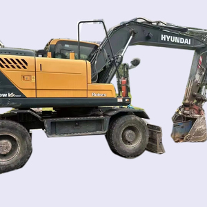 Excavatrice sur pneus Hyundai 150W 15 tonnes d'occasion |   Puissance de creusement élevée |   Pompe hydraulique du moteur |   Support des pièces OEM |   Tout-terrain | - Product Image 1