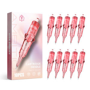 Ambiiton 10 piezas 8 #   10 #   12 #   Agujas Desechables para Cartuchos de Tatuaje 1RL 3RL 5RL 7RL <span class=keywords><strong>9RL</strong></span> 11RL 13RL 15RL 5RM 7RM 9RM 11RM 13RM 15RM 23RM - Product Image 1