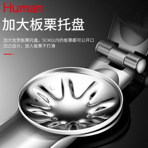 Ouvre-châtaignes en acier inoxydable 304, pince ronde avec plateau concave antidérapant pour un épluchage et un cassage faciles, usage domestique - Product Image 4