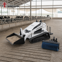 Chargeuse compacte sur chenilles CE EPA 50 CV, moteur diesel, 600 kg, avec grappin à bois et broyeur à bois pour l'exploitation forestière
