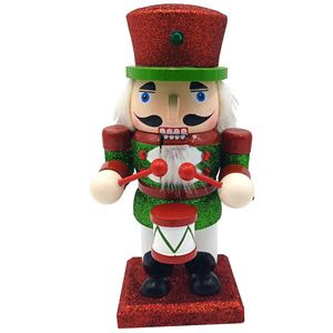 <span class=keywords><strong>Casse</strong></span>-noix traditionnel en bois <span class=keywords><strong>rouge</strong></span> <span class=keywords><strong>et</strong></span> <span class=keywords><strong>vert</strong></span>, décoré de paillettes émeraude, miniature <span class=keywords><strong>et</strong></span> dodu, utilisé pour la décoration de Noël - Product Image 5