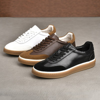 Sneakers classiques vintage de style allemand pour hommes, en cuir véritable, chaussures rétro GAT, lacets, chaussures décontractées, semelle en caoutchouc