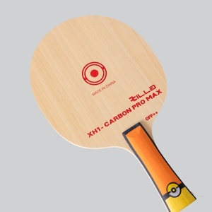 Raquette de tennis de table pour enfants Minion, modèle débutant XH1-CARBON PRO MAX, lame en bois pur et carbone, poignée fine, caoutchouc à picots - Product Image 2