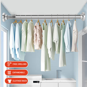 Utilisation <span class=keywords><strong>de</strong></span> longue date sans perçage télescopique en acier inoxydable réglable salle <span class=keywords><strong>de</strong></span> bain cuisine armoire <span class=keywords><strong>rideau</strong></span> <span class=keywords><strong>de</strong></span> <span class=keywords><strong>douche</strong></span> pôles barres <span class=keywords><strong>de</strong></span> tige - Product Image 2