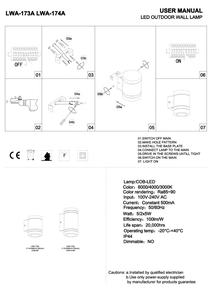 Applique murale LED extérieure étanche IP65 à tête unique 5w - Product Image 6