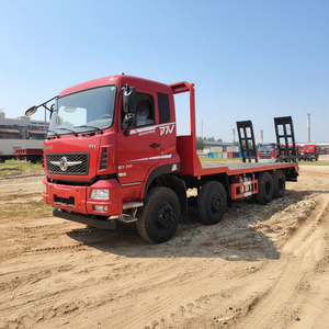 شاحنة دونغفنغ D7V 8x4 بهيكل مسطح سعة 40 طن وقوة 350 حصان لنقل معدات البناء - Product Image 1