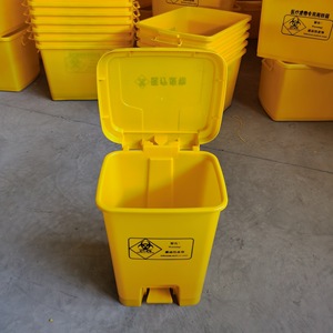 ถังขยะสีเหลืองแบบเหยียบ ขนาด 15L 20L 30L 40L 50L 60L สำหรับกำจัดขยะทางการแพทย์ ใช้ภายในอาคาร รูปทรงสี่เหลี่ยม - Product Image 3