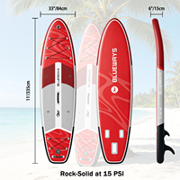 Planche de paddle gonflable Crimson Wave 335x84x15cm, largeur 33 pouces, capacité 397lbs, kit DWF, usine OEM CE BSCI
