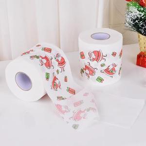 <span class=keywords><strong>Papier</strong></span> <span class=keywords><strong>toilette</strong></span> imprimé Père Noël 3 plis <span class=keywords><strong>en</strong></span> bois vierge Rouleau de <span class=keywords><strong>papier</strong></span> <span class=keywords><strong>toilette</strong></span> pour fête de Noël pour événement Mariage Décoratif - Product Image 1