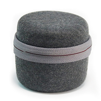 Mini rond fermeture éclair haut-parleur Audio boîte Portable antichoc amplificateur haut-parleur accessoires boîte avec mousqueton