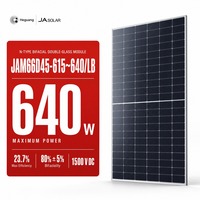 Panneau solaire bifacial double vitrage JA Solar JAM66D45 LB 615-640W de type N, DeepBlue 4.0 Pro, module à 23,7 % d'efficacité pour ferme solaire