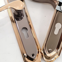 Ensemble de poignées de porte en métal gris T201, poignée à levier, serrure à mortaise pour porte intérieure