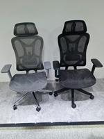 Chaise de bureau moderne et simple à prix de gros, réglable, pivotante, avec dossier haut, appui-tête et accoudoirs 3D en maille