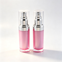 Vente en gros de flacons de lotion cylindriques en acrylique 15ml 25ml 35ml, récipients d'emballage